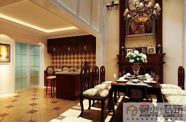 中式 别墅 餐厅图片来自用户1907696363在268平沉稳大气有韵味的中式设计推荐给大家96的分享