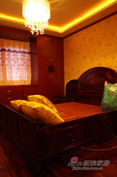 中式 三居 卧室图片来自用户1907658205在五世同堂120平古典中式3居18的分享