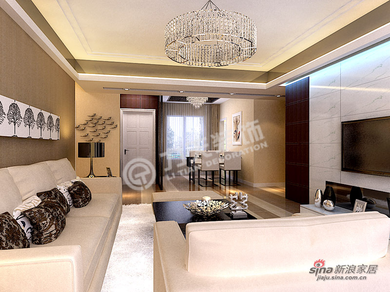 港式 三居 客厅 白领图片来自阳光力天装饰在雍景华府-三室两厅一厨两卫-港式风格33的分享
