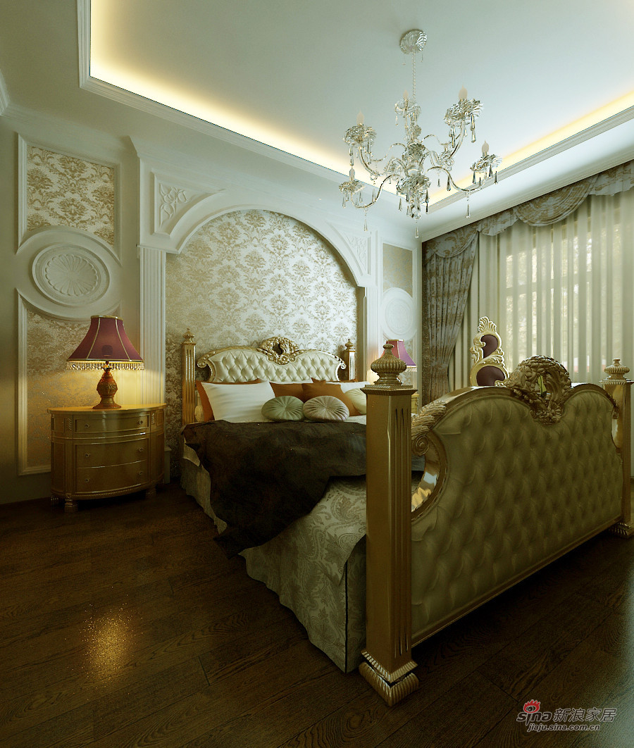 欧式 别墅 卧室图片来自用户2746889121在龙发装饰-佳地园-欧式52的分享