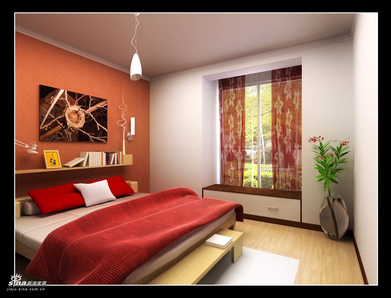 简约 二居 卧室图片来自用户2738093703在实创装饰上京新航线户型设计案例98的分享