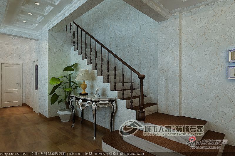欧式 别墅 楼梯图片来自用户2757317061在朗润园简欧风格别墅30的分享