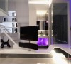 【高清】未来感十足的36平黑白紫loft18
