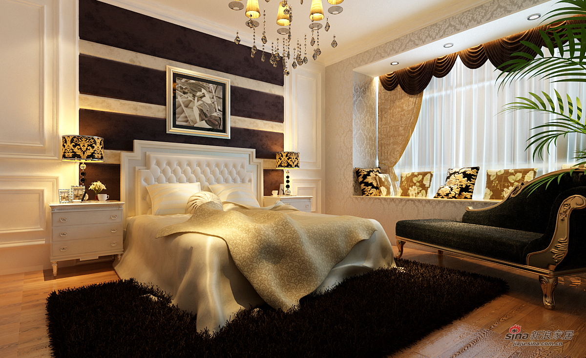 欧式 三居 卧室图片来自用户2746948411在【北京实创装饰】展示128平现代欧式之美63的分享