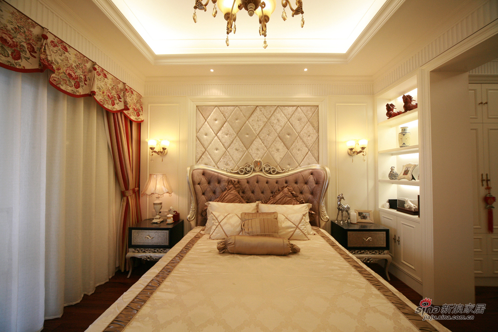 欧式 三居 卧室图片来自装修微日记在【高清】150平大气欧式时尚淡雅之家82的分享