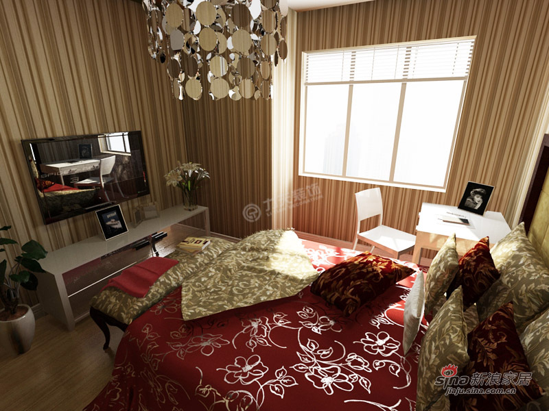 简约 二居 卧室图片来自用户2737786973在振业城中央 120㎡-二室一厅-现代简约76的分享