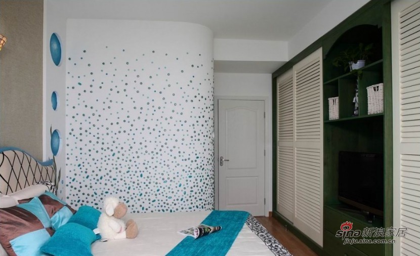地中海 二居 卧室 80后图片来自家装大管家在【高清】8万装105平蓝白清爽地中海家72的分享