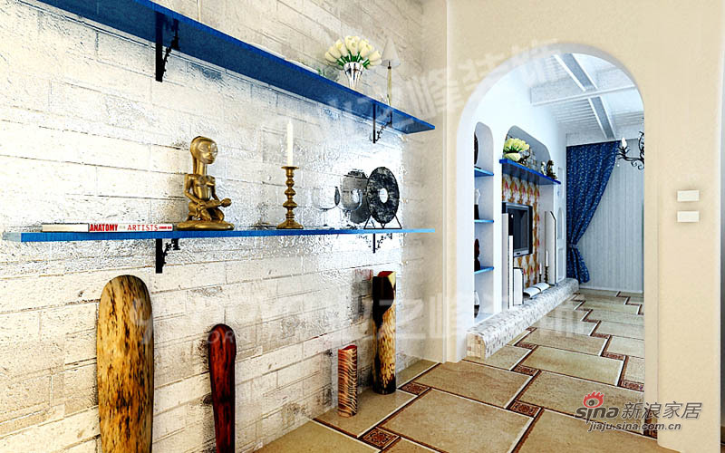 地中海 别墅 客厅图片来自用户2756243717在超浪漫的地中海风格别墅 俊城橡树原45的分享