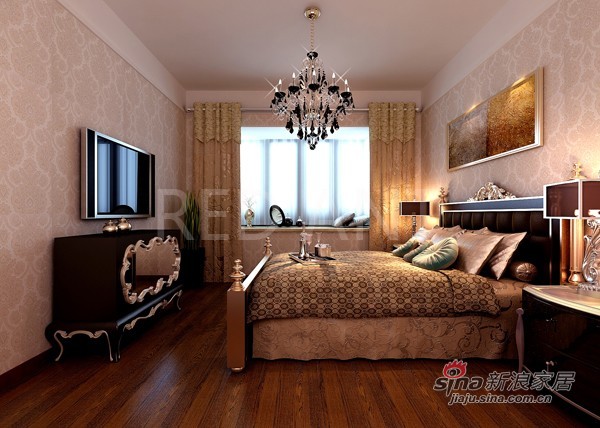 欧式 三居 卧室图片来自用户2772873991在尊贵典雅130平欧式大宅样板25的分享