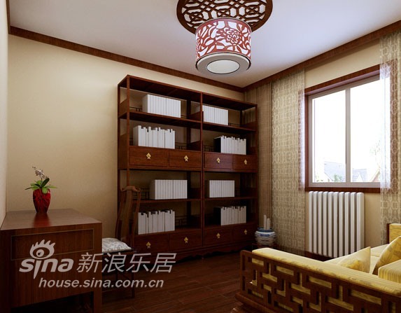 中式 二居 书房图片来自用户2748509701在中式风格混搭的简约新格局34的分享