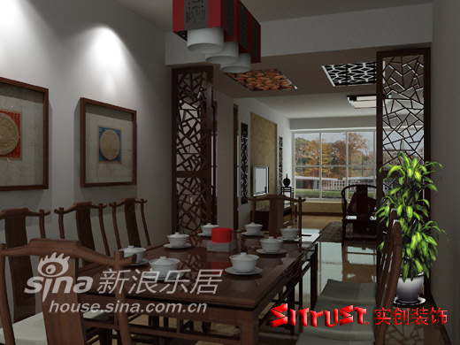 简约 一居 餐厅图片来自用户2739378857在冠城名敦道新中式风格设计方案14的分享