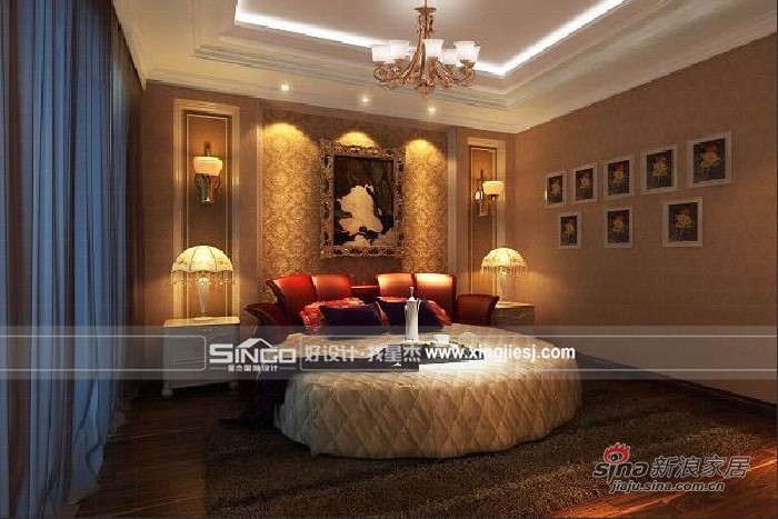 欧式 别墅 卧室图片来自用户2746869241在简约欧式奢华主义别墅53的分享