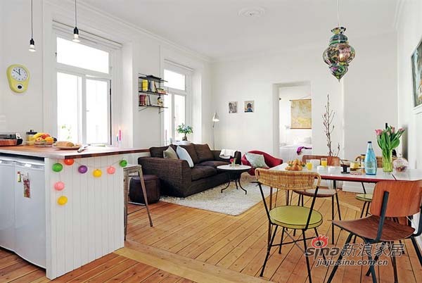 欧式 一居 餐厅图片来自用户2757317061在斯德哥尔摩47平米一居室开放式空间设计62的分享