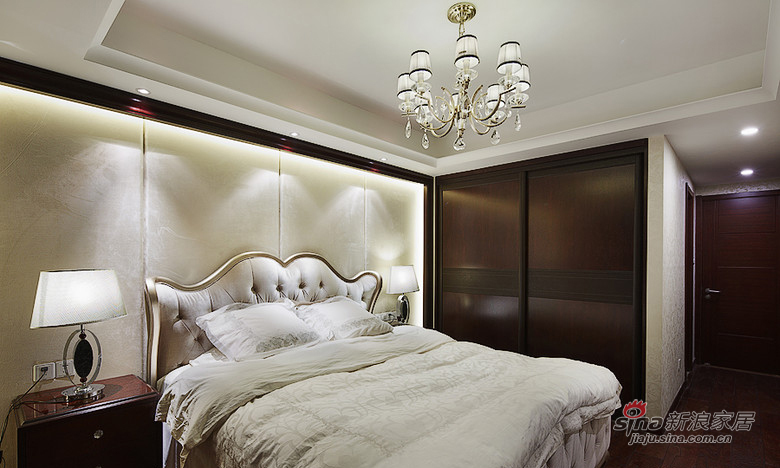 新古典 三居 卧室图片来自用户1907701233在【高清】8万装126平新古典时尚大气家31的分享