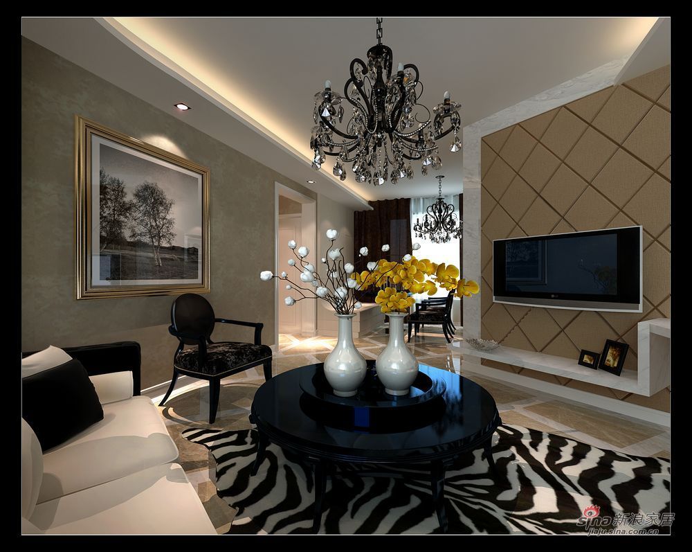 现代 二居 客厅图片来自用户2771250253在芭蕾雨小区设计效果图24的分享