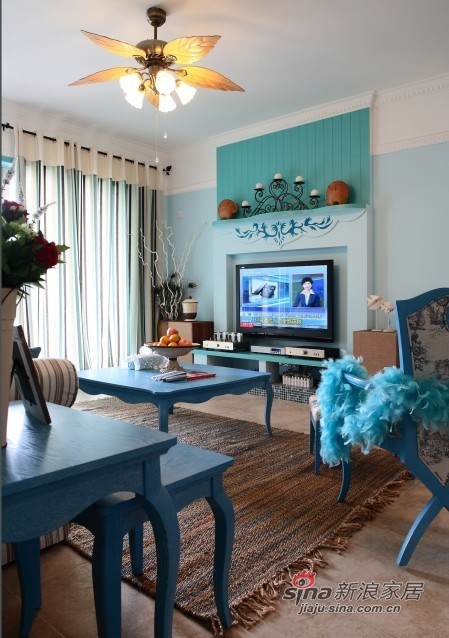 田园 三居 客厅图片来自用户2557006183在异域蓝色土耳其的三口之家12的分享