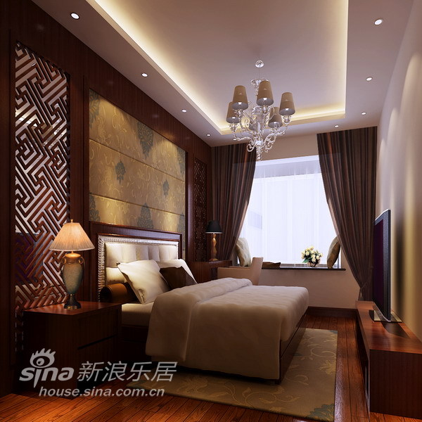 中式 三居 卧室图片来自用户2748509701在奢华中式18的分享