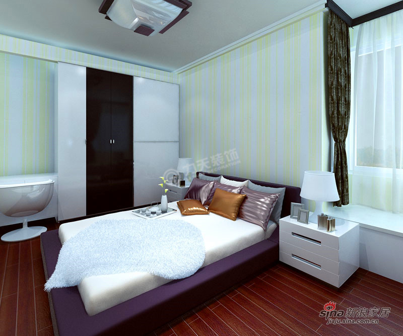 简约 一居 卧室图片来自用户2738820801在嘉畅园61平米-一室一厅-现代简约56的分享
