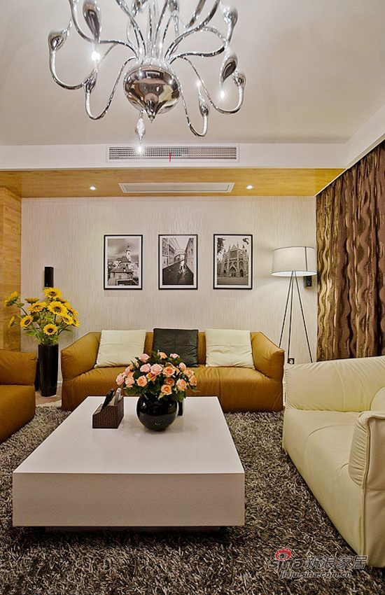 现代 三居 客厅图片来自佰辰生活装饰在16万打造130平淡黄现代时尚居26的分享