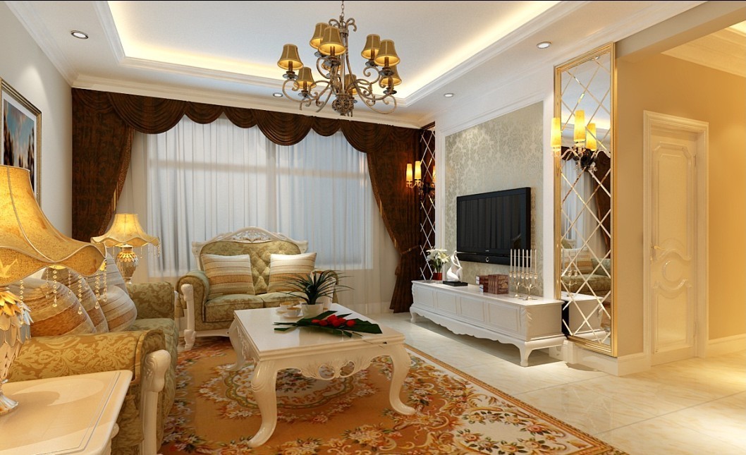 欧式 三居 客厅图片来自用户2746889121在120平米清新欧式打造低调奢华的家居68的分享
