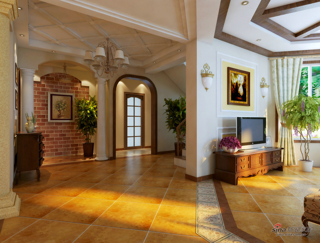 欧式 别墅 客厅图片来自用户2746889121在企业家的430平独栋别墅欧美设计风格66的分享