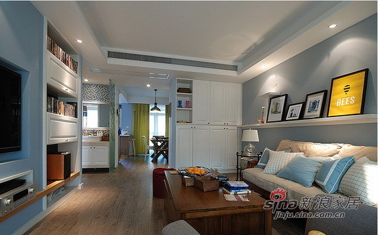 地中海 三居 客厅图片来自用户2757320995在实景8万装120平简约清爽蓝色海之家47的分享
