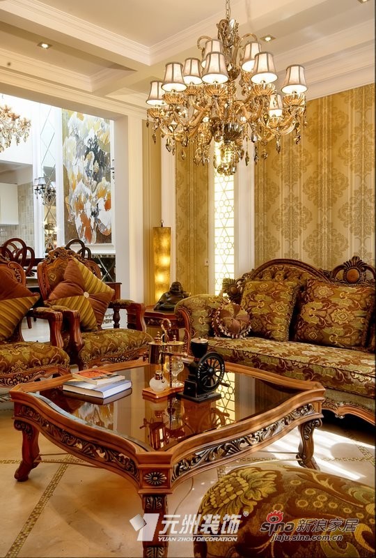 美式 三居 客厅图片来自用户1907685403在美式风格设计案例61的分享