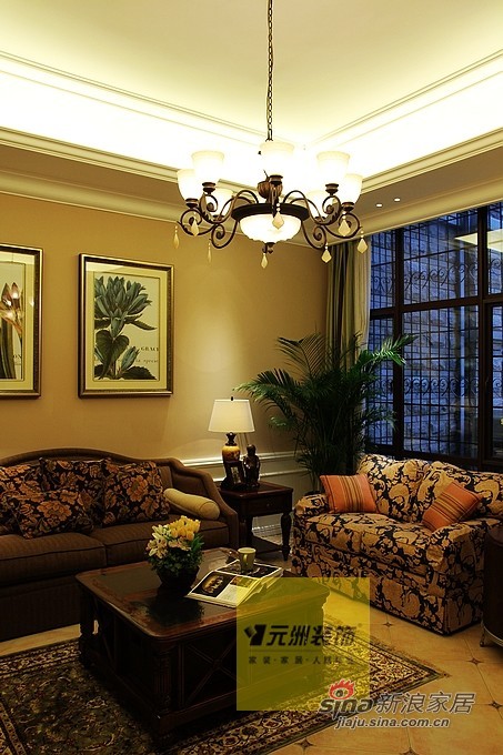 美式 别墅 客厅图片来自用户1907685403在【多图】23万打造280平北京玫瑰园37的分享