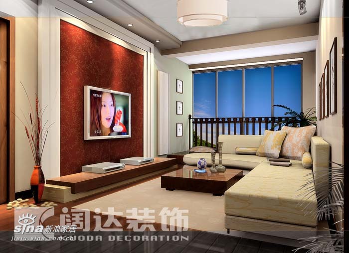 简约 三居 客厅图片来自用户2557010253在阔达装饰—壹线国际11的分享