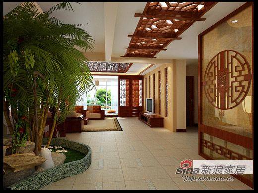 中式 别墅 客厅图片来自用户1907659705在古色古香273平中式别墅97的分享