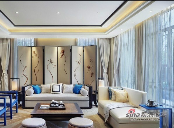 中式 二居 客厅图片来自用户1907696363在蓝色中式99平雅居-光谷新世界39的分享