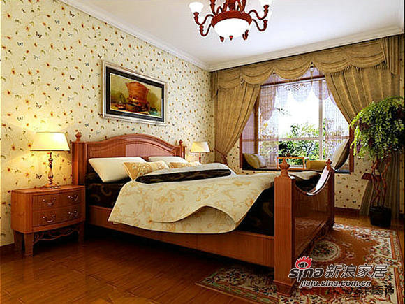 混搭 别墅 卧室图片来自用户1907691673在220㎡欧式混搭五彩别墅设计35的分享