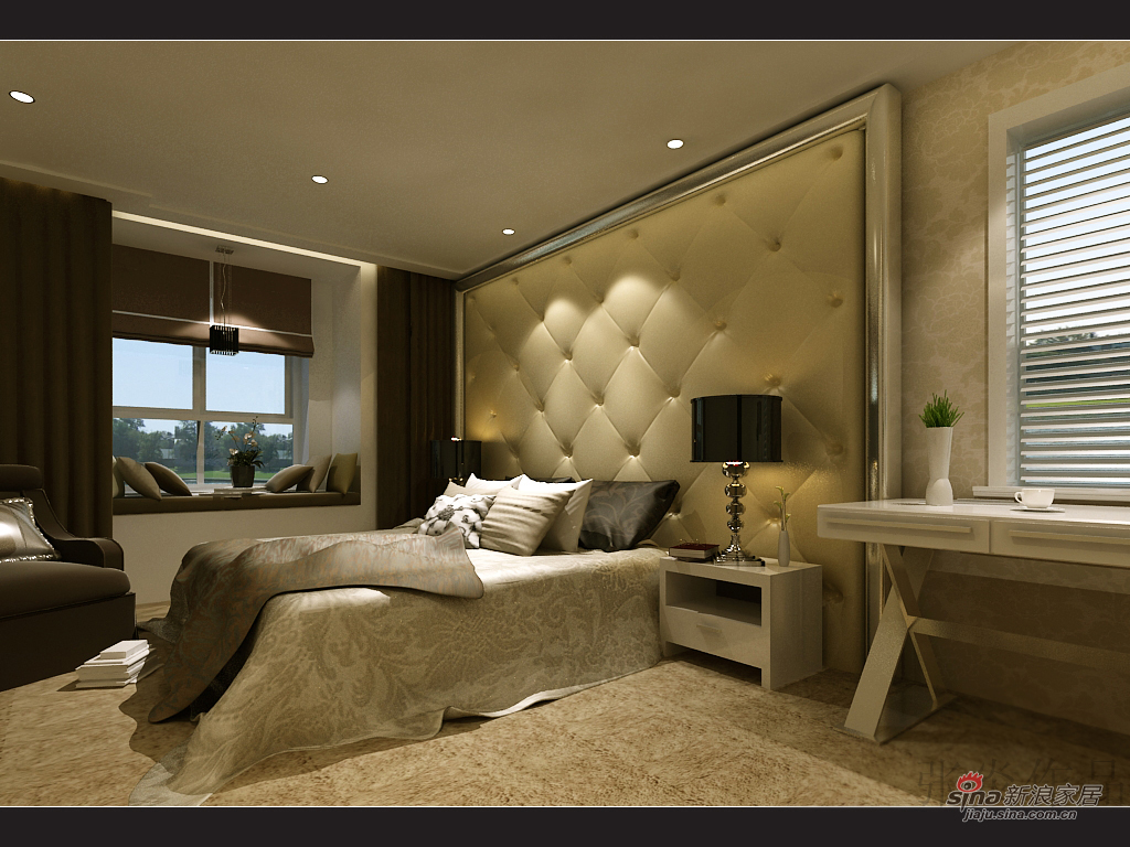 简约 三居 卧室图片来自用户2738829145在龙发装饰六宅臻品现代简约82的分享