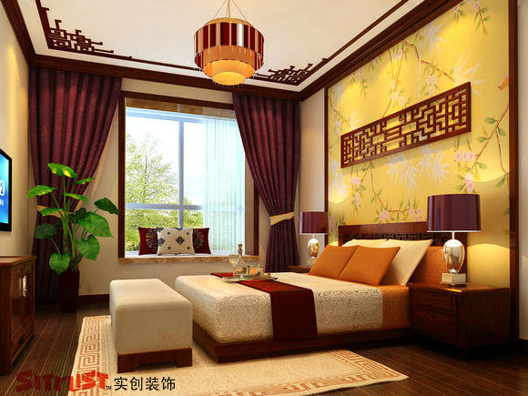 中式 四居 卧室图片来自用户1907658205在14万装扮中式风格的四居室22的分享