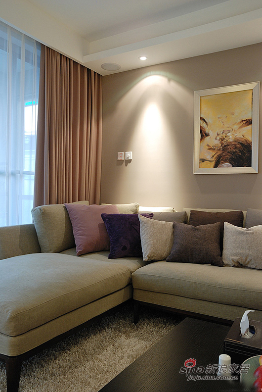 现代 三居 客厅图片来自佰辰生活装饰在120平清凉时尚现代3居室60的分享
