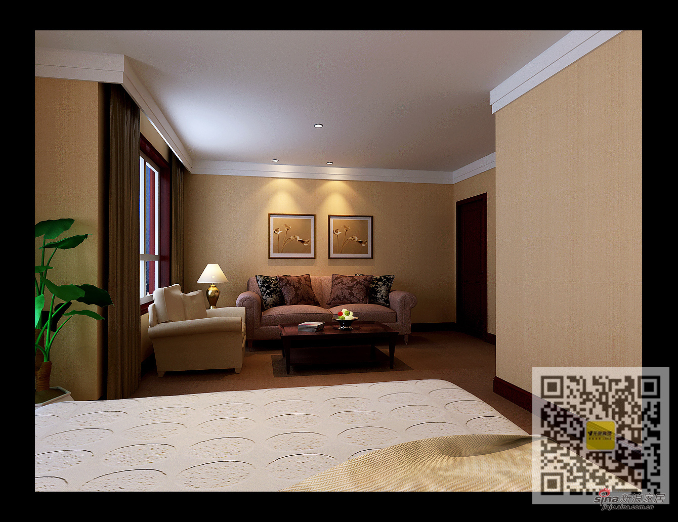 欧式 三居 卧室图片来自用户2746889121在佳苑桐城简欧风格三居室63的分享