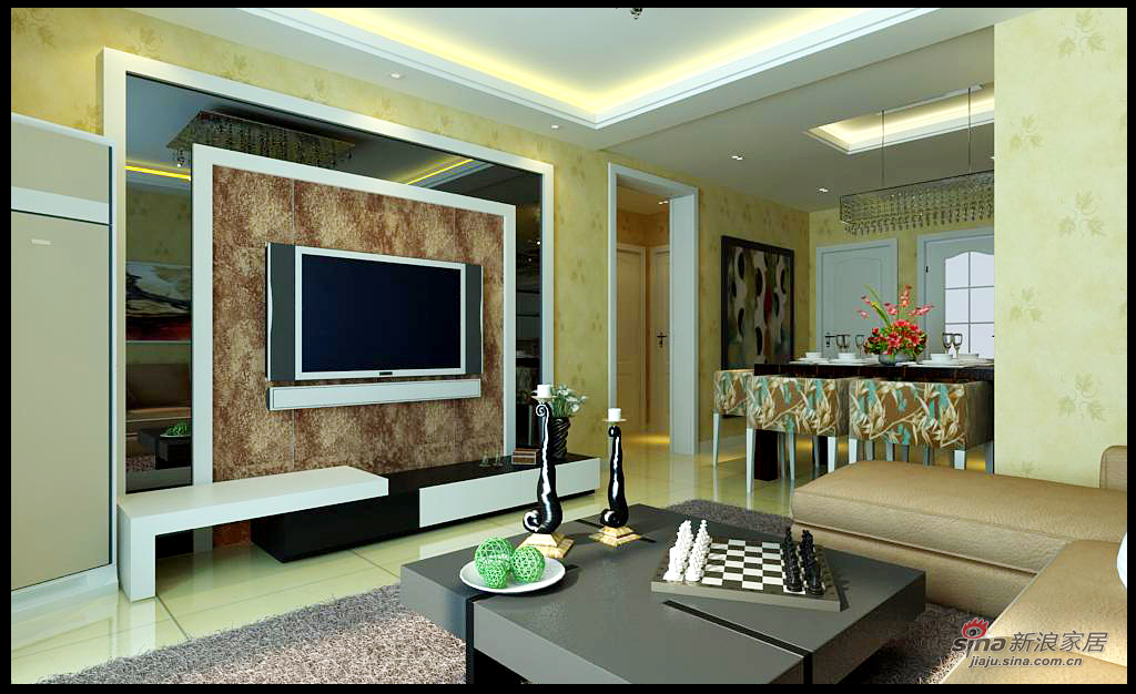 简约 二居 客厅图片来自用户2739081033在90平米现代温馨风格51的分享