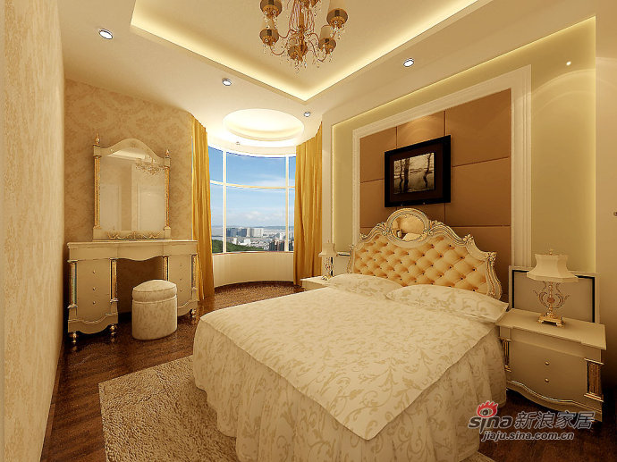 欧式 三居 卧室图片来自用户2557013183在不一样的暖色简欧风格59的分享