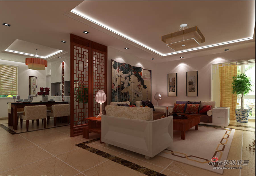 中式 三居 客厅图片来自用户1907658205在传统与现代气质3居中式家87的分享