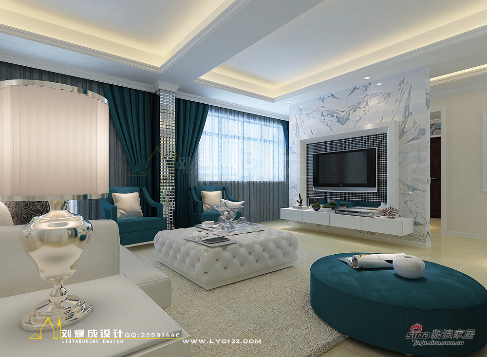 欧式 复式 客厅图片来自用户2746889121在【高清】梦之蓝河南平顶山250平米复式楼设计18的分享