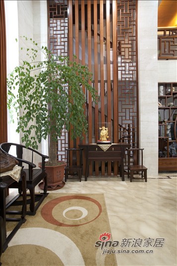 中式 别墅 客厅图片来自用户1907662981在典雅古朴中式风尚别墅41的分享