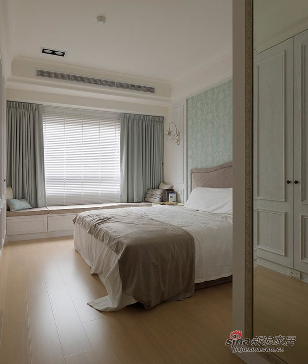 美式 三居 卧室图片来自佰辰生活装饰在水瓶女9万打造101平轻古典房46的分享