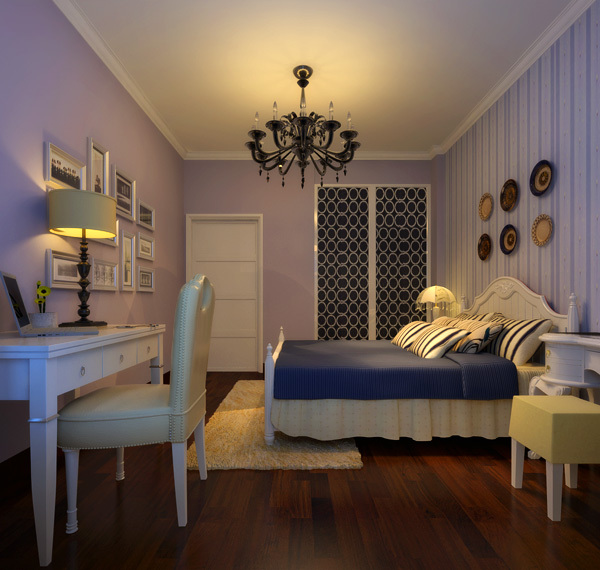 欧式 三居 卧室图片来自用户2746953981在南宁凤岭春天104平米欧式田园风格装修案例87的分享