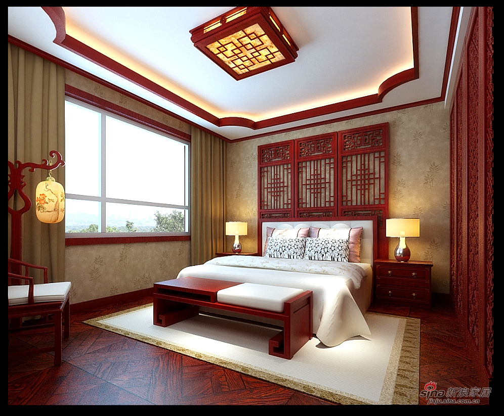 中式 别墅 卧室图片来自用户1907661335在356中式古典豪宅58的分享