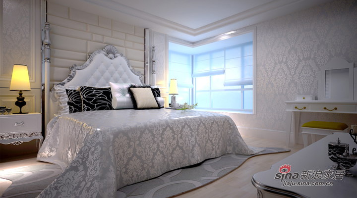 欧式 三居 卧室图片来自用户2745758987在120平大气的简欧设计10的分享