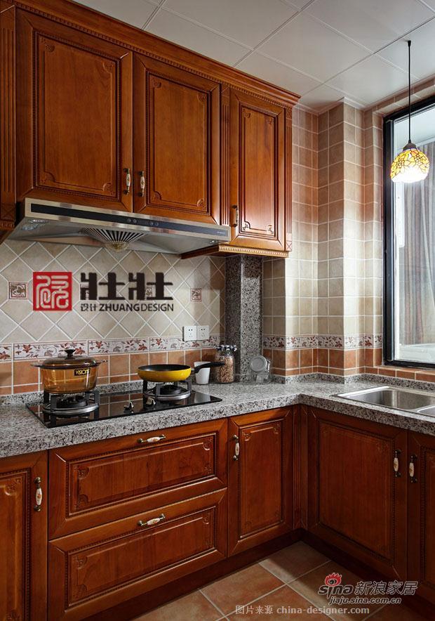 美式 公寓 厨房图片来自用户1907685403在160平全托实景美式风墨境66的分享