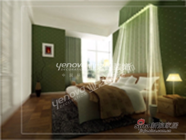 中式 三居 卧室图片来自用户1907658205在假日风景 165平 三室两厅高雅新中式35的分享