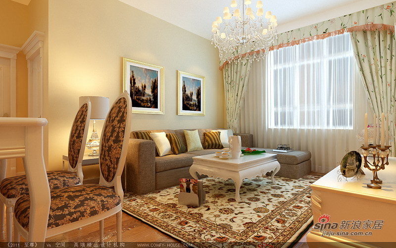 欧式 二居 客厅图片来自用户2757317061在都市白领8万装明亮大气简欧二居室24的分享