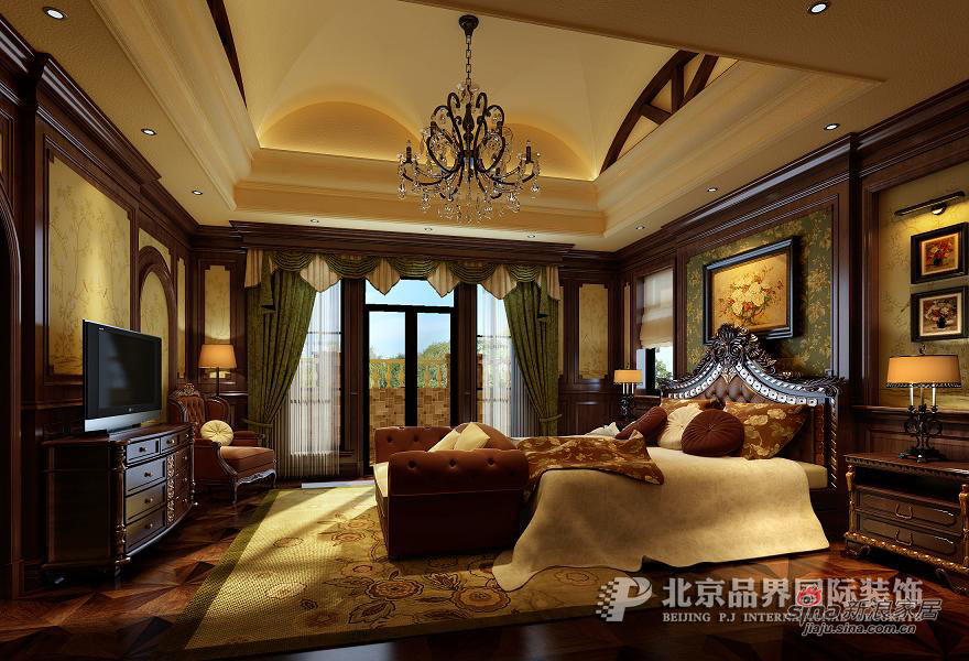 中式 四居 卧室图片来自用户1907696363在200平红色沉稳中式61的分享