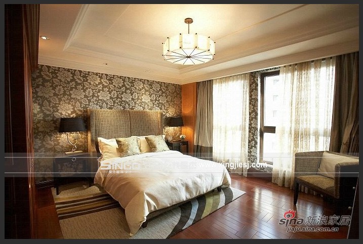 美式 别墅 卧室图片来自用户1907686233在500㎡复式大宅设计装修93的分享
